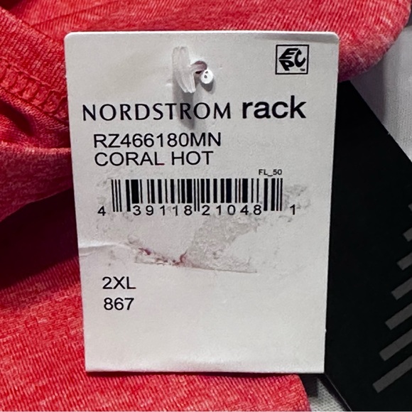 Men’s Tank Top Z by Zella Performance  2XL Coral Hot Sleeveless Crew Neck - Picture 7 of 7